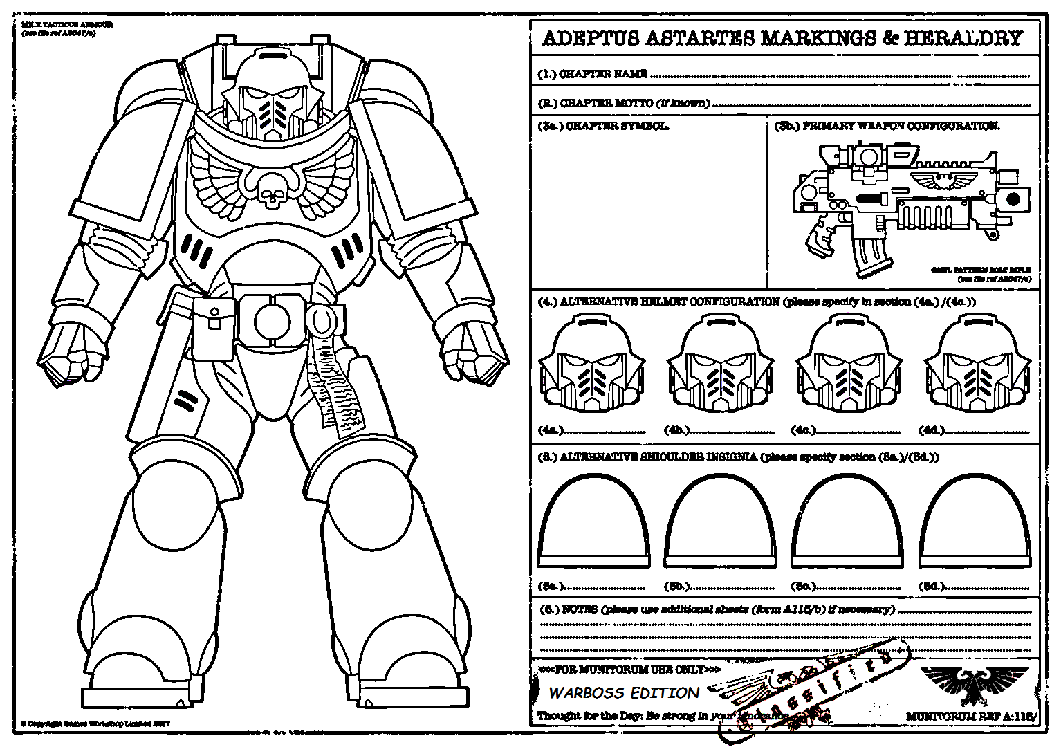 SITZKRIEG Hobby Blog Primaris Marine Coloring Book