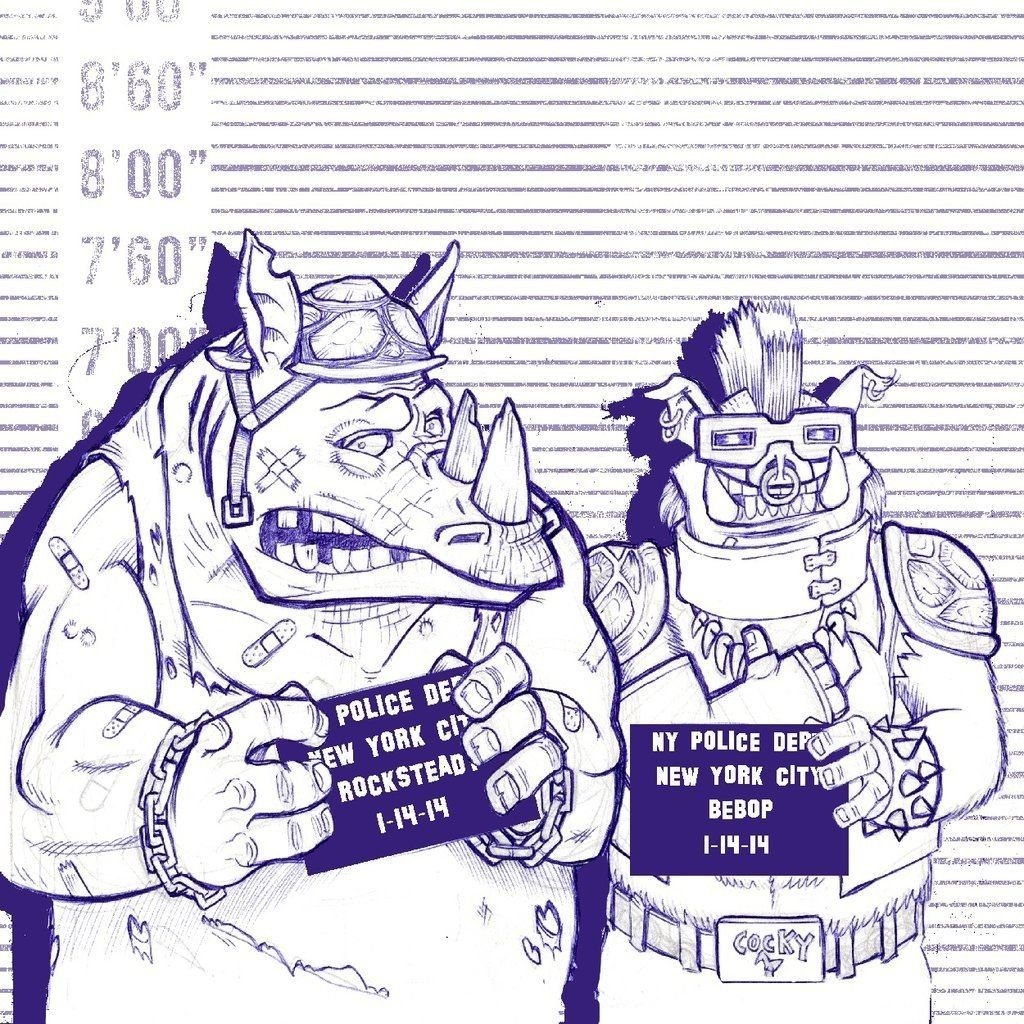 Ninja Turtles Bebop Coloring Pages