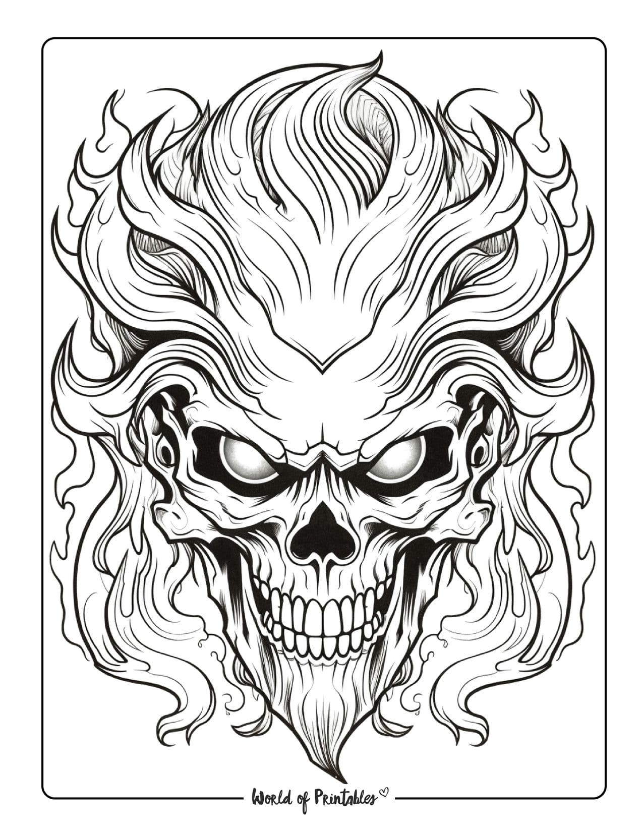Skull Coloring Pages World Of Printables Skull Coloring Pages World Of Printables
