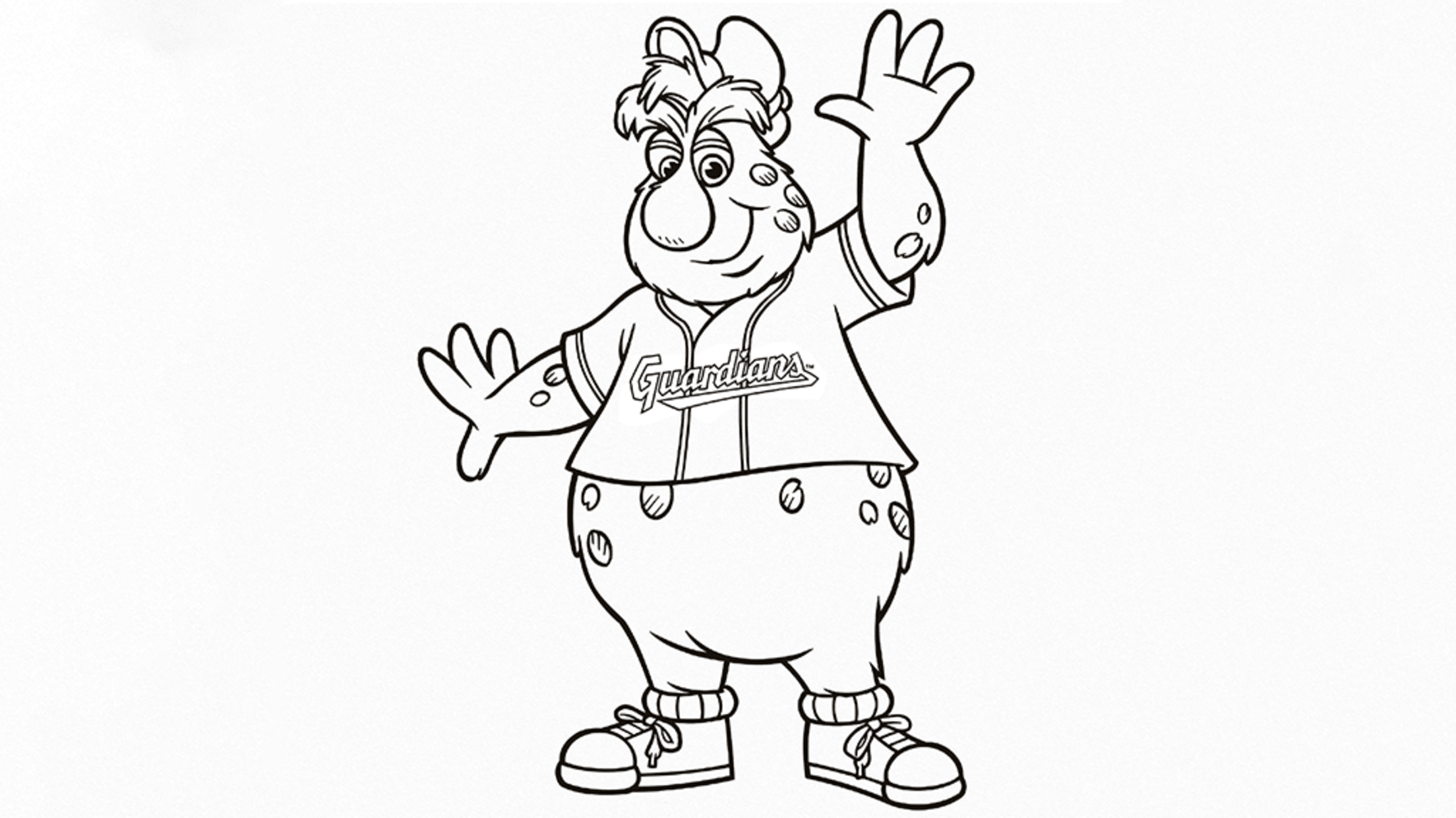 Slider Coloring Pages Digital Fan Pack Fans Cleveland Guardians