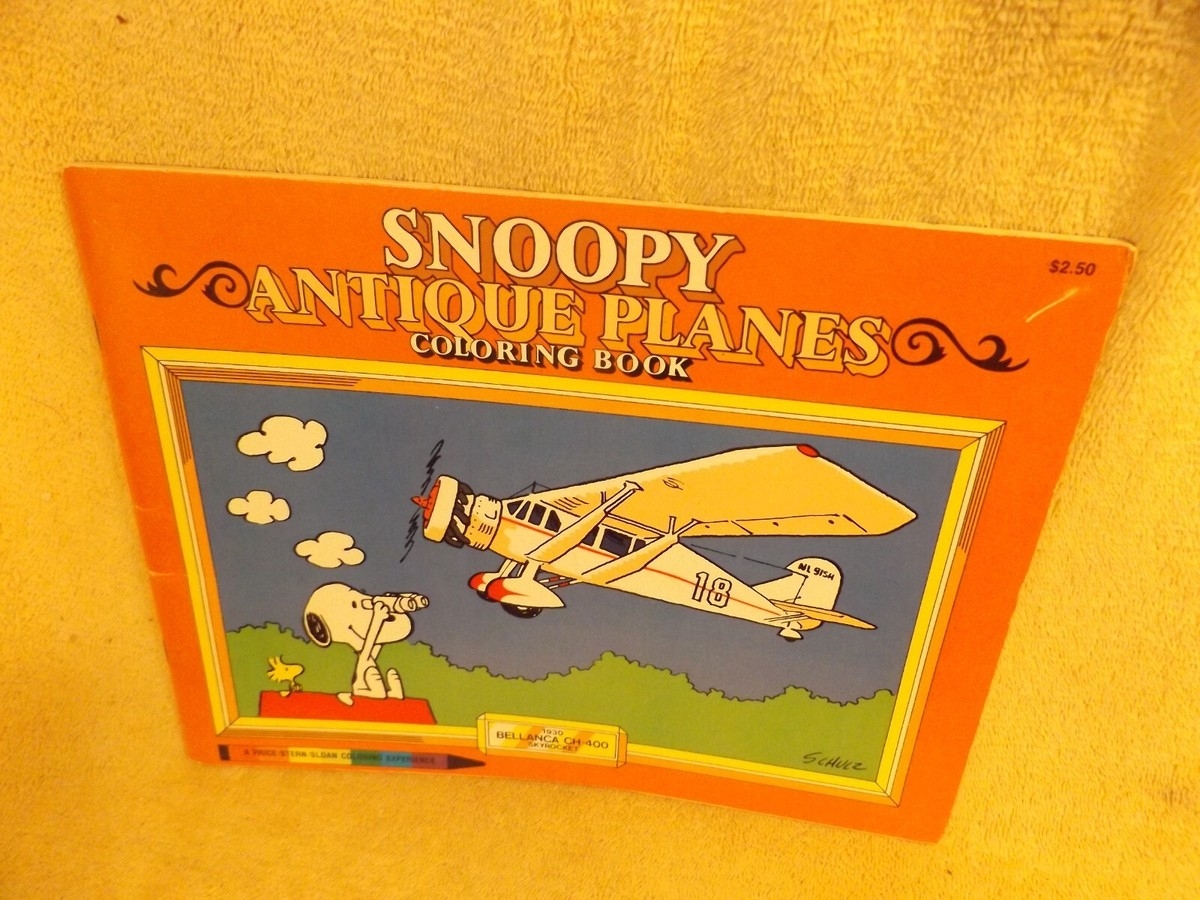 SNOOPY ANTIQUE AIRPLANES Coloring Book Price Stern Sloan 1980 EBay