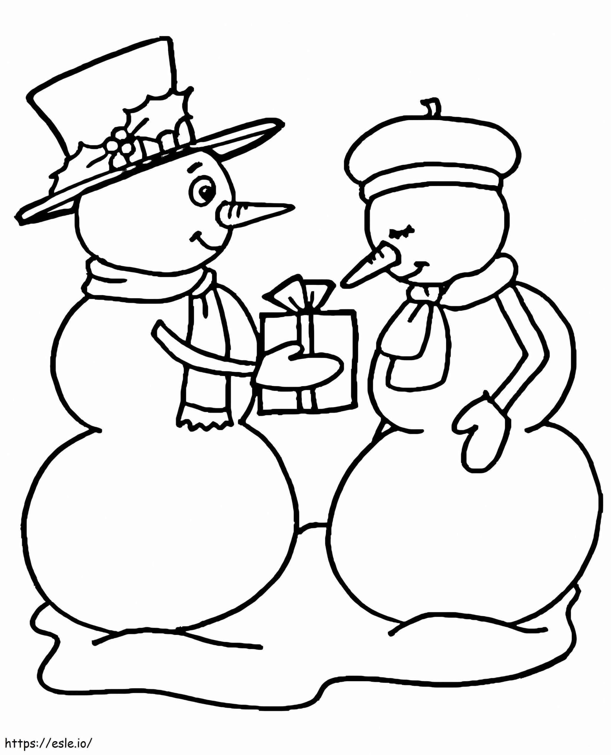 Christmas Couple Coloring Pages