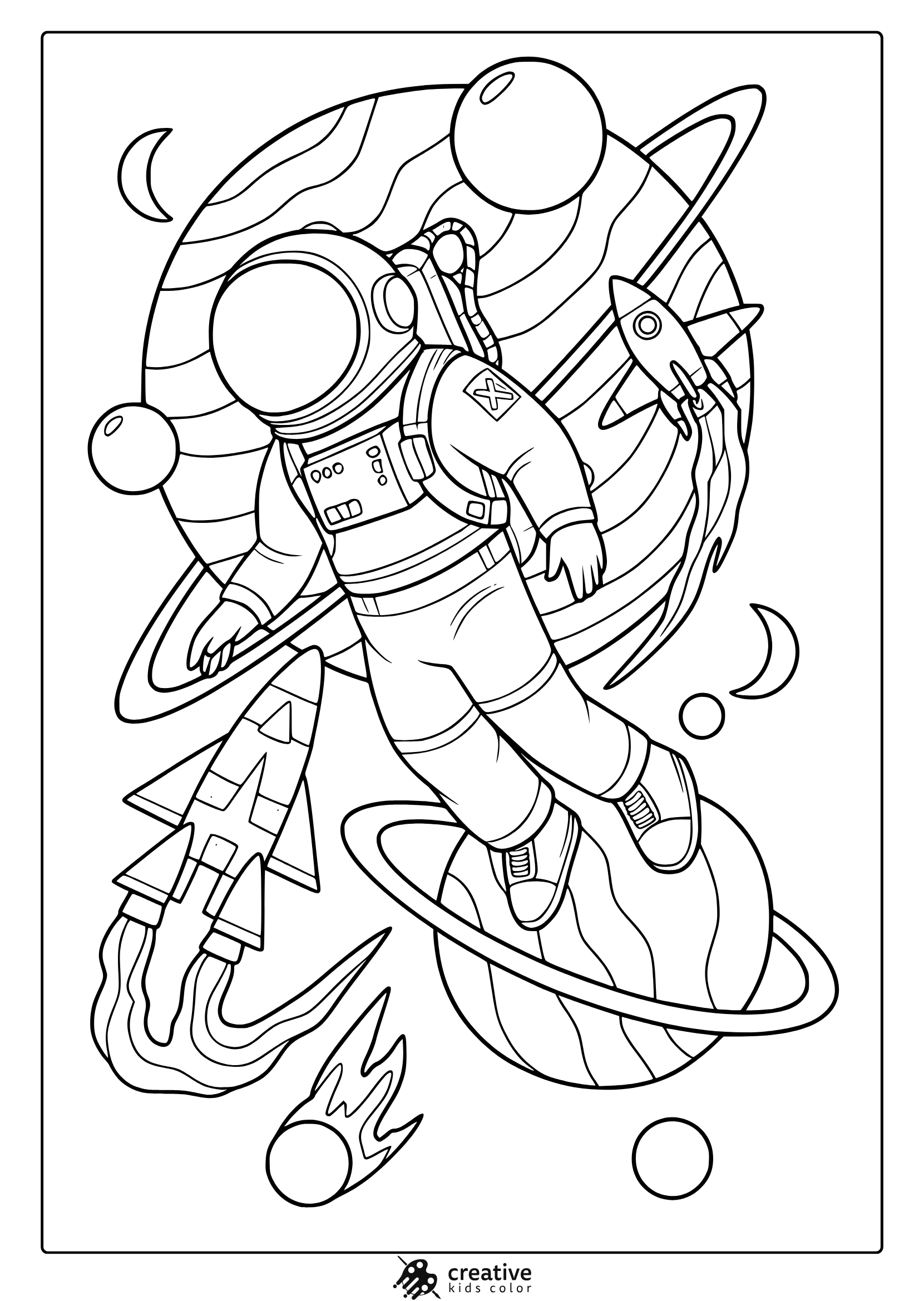 Coloring Pages Spider Outer Space