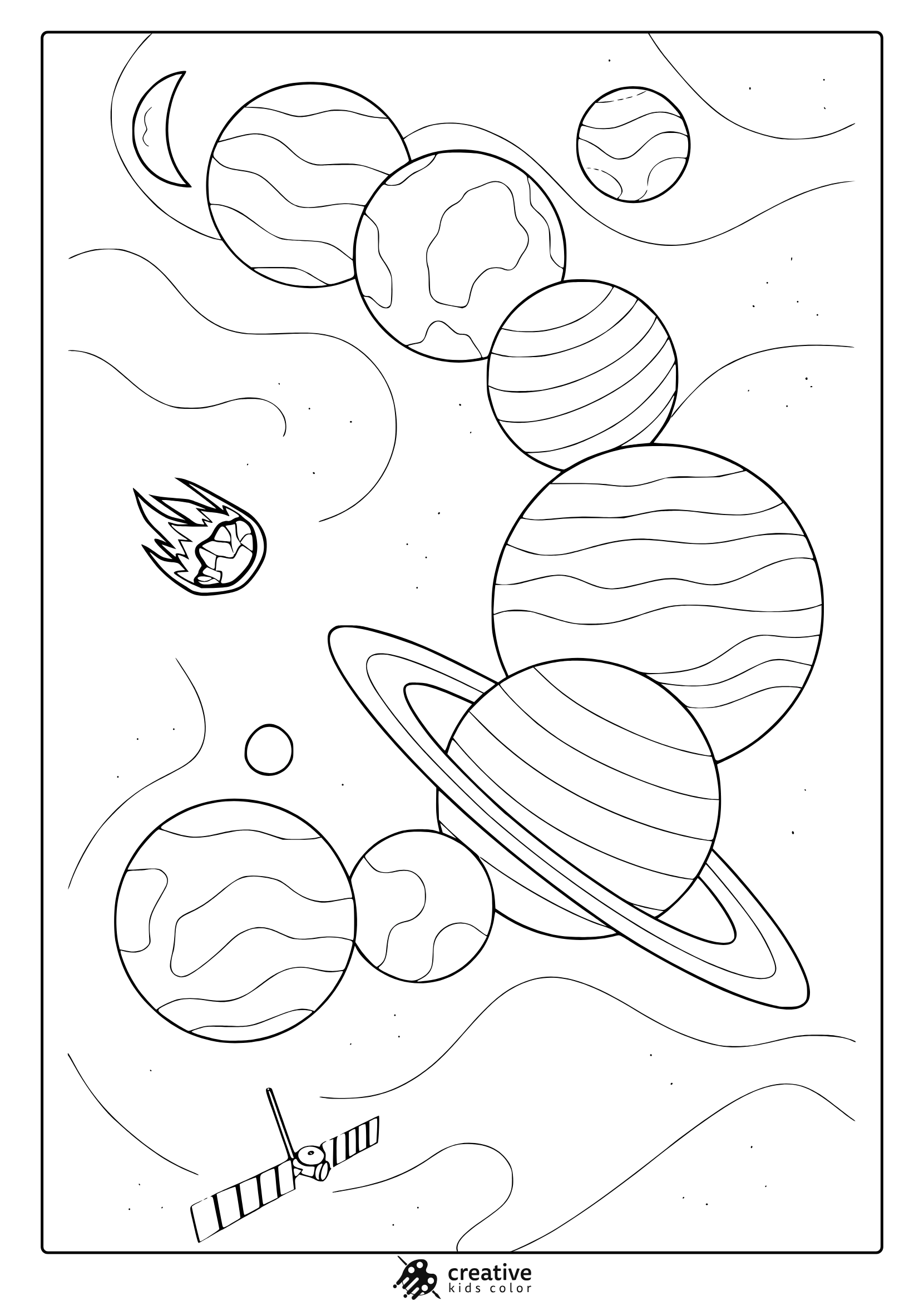 Solar System Coloring Pages Free Fun Printables 