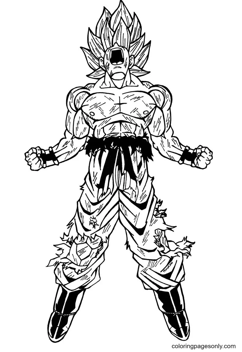 Cute Goku Coloring Pages