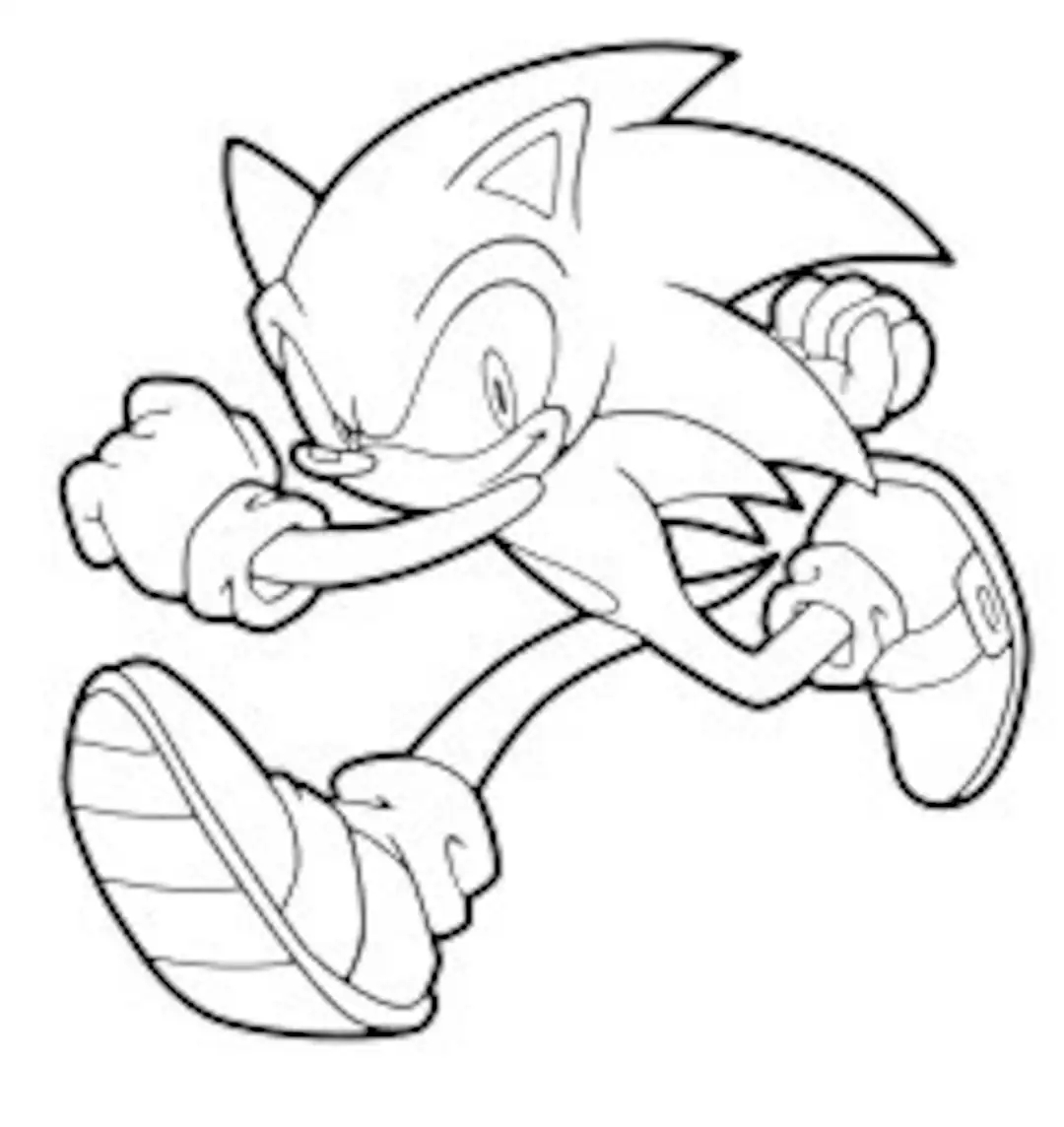 Sonic The Hedgehog 105 Colouring Pages Etsy