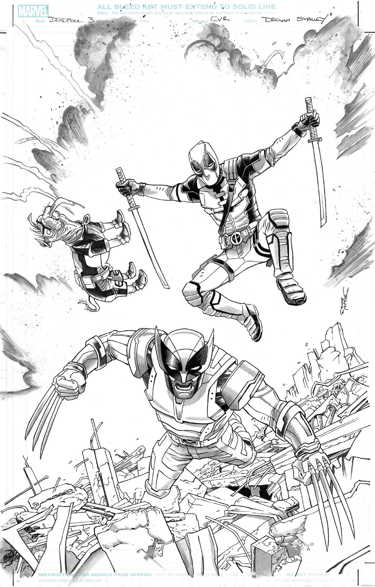 Spectacular Spider Men 6 Cover Art Volume 1 2024 Deadpool Wolverine Movie Variant With Dogpool In J Ledger s Marvel Comics Comic Art Gallery Room