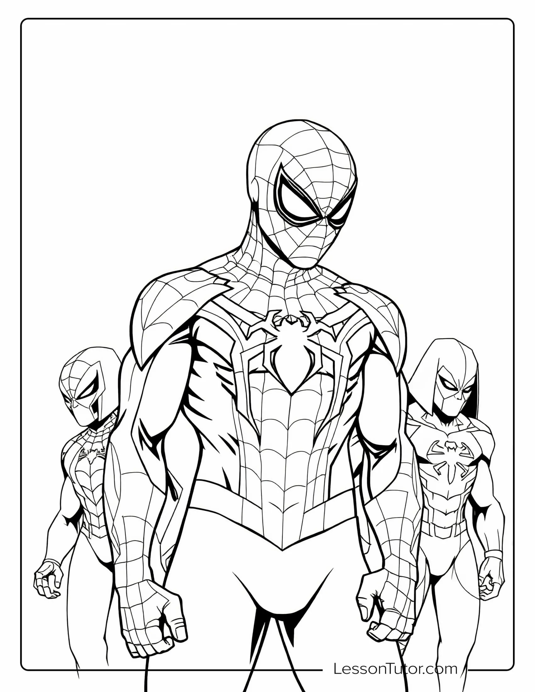 Spider Man Coloring Pages Lesson Tutor
