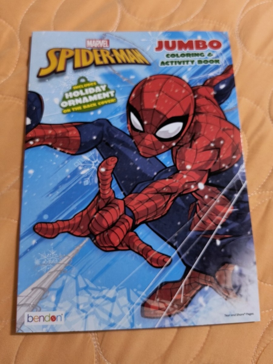 Spiderman Christmas Jumbo Coloring Activity Book Tear Share Pages NEW EBay