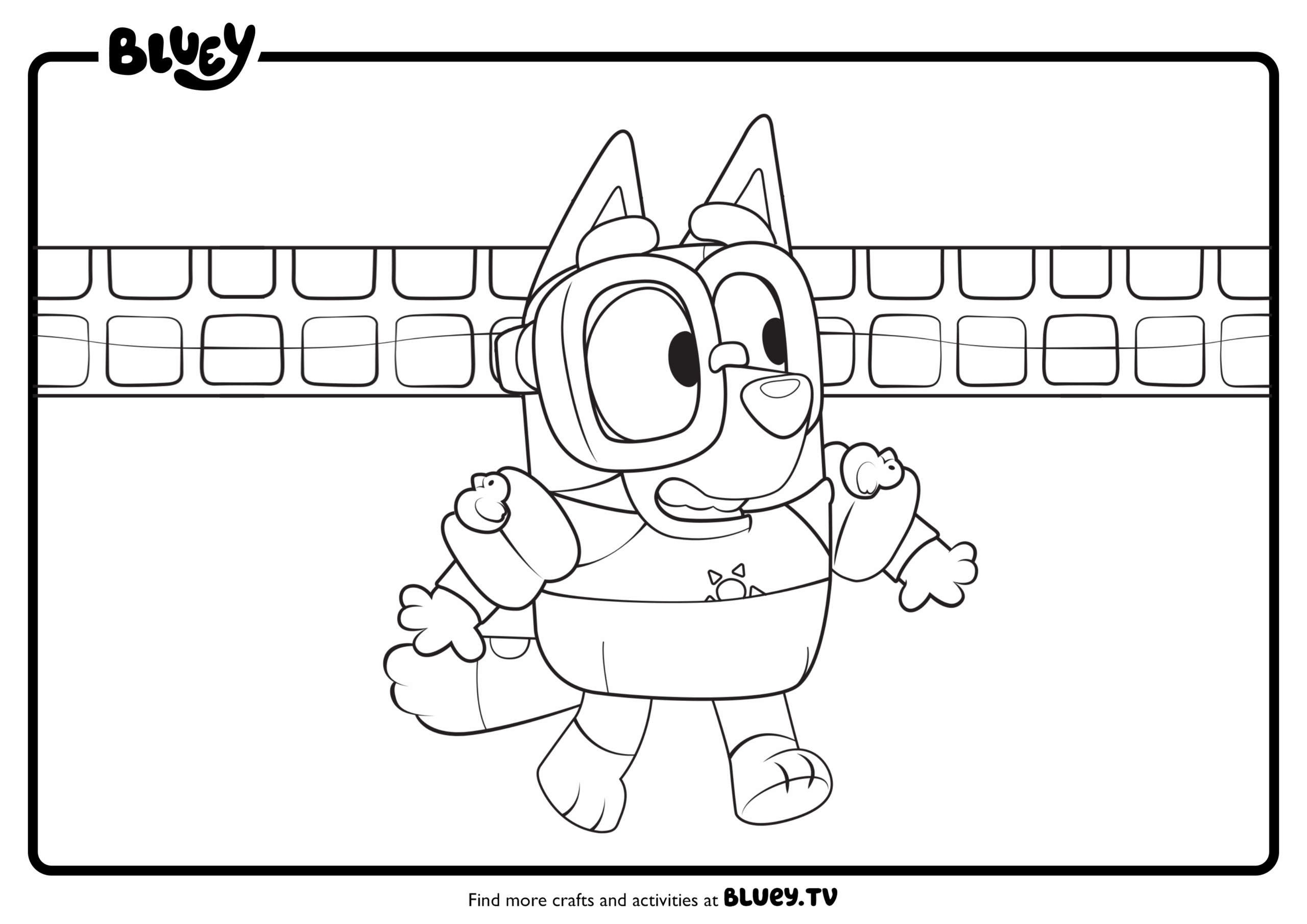Splash Into Bluey Colouring Sheets Bluey Official Website