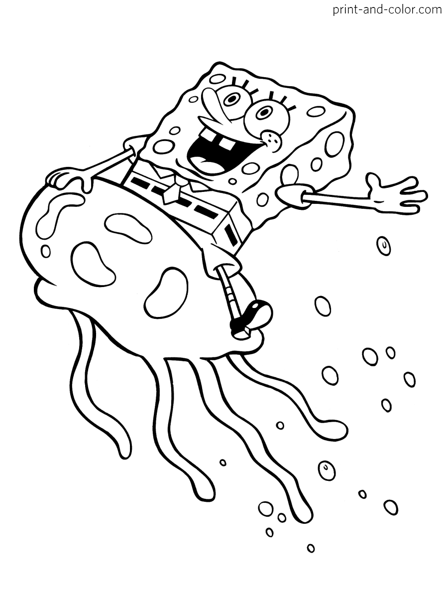 Spongebob Cartoon Coloring Pages