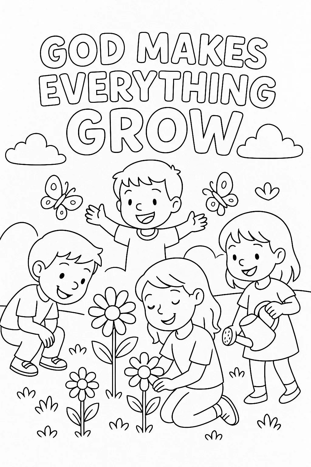 Spring Bible Coloring Page For Kids god Makes Everything Grow Printable Christian Sunday School Activity VBS Flower Garden Worksheet Etsy Spring Bible Coloring Page For Kids god Makes Everything Grow Printable Christian Sunday School Activity VBS Flower Garden Worksheet Etsy