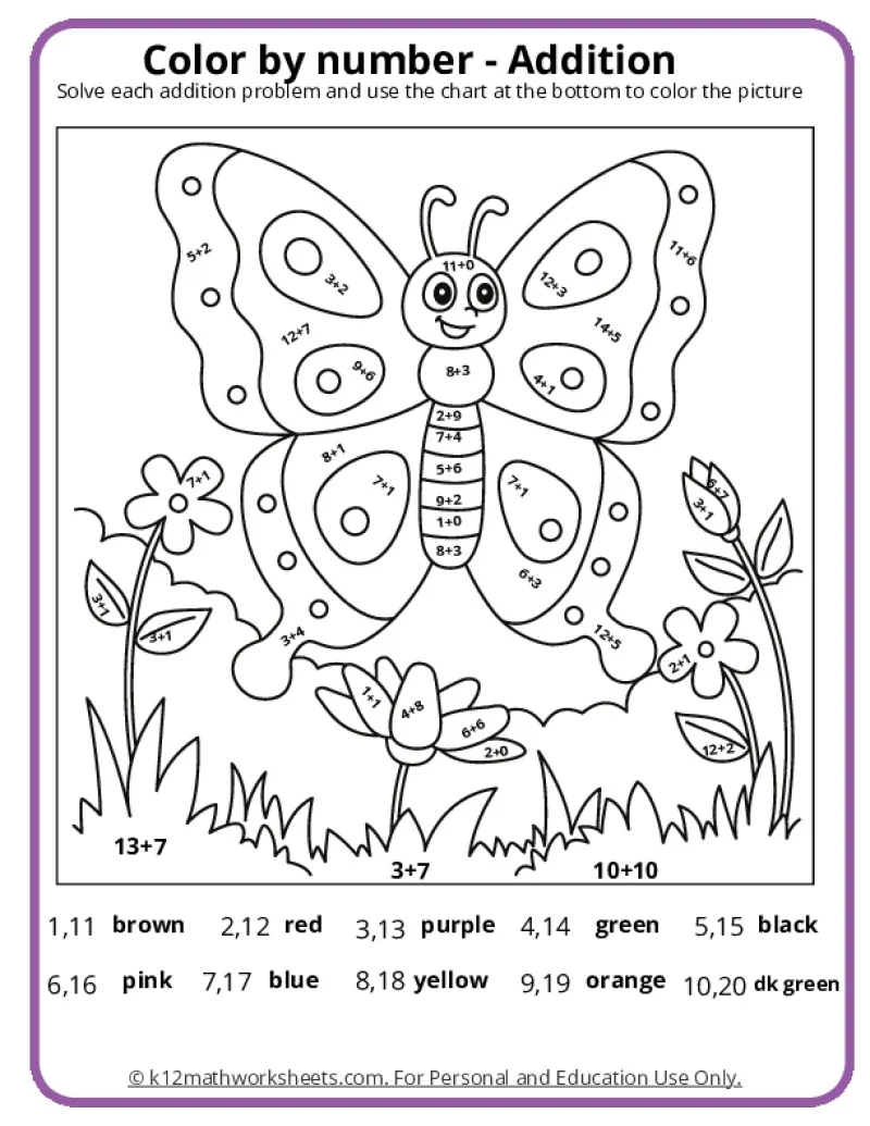 Number By Number Coloring Pages
