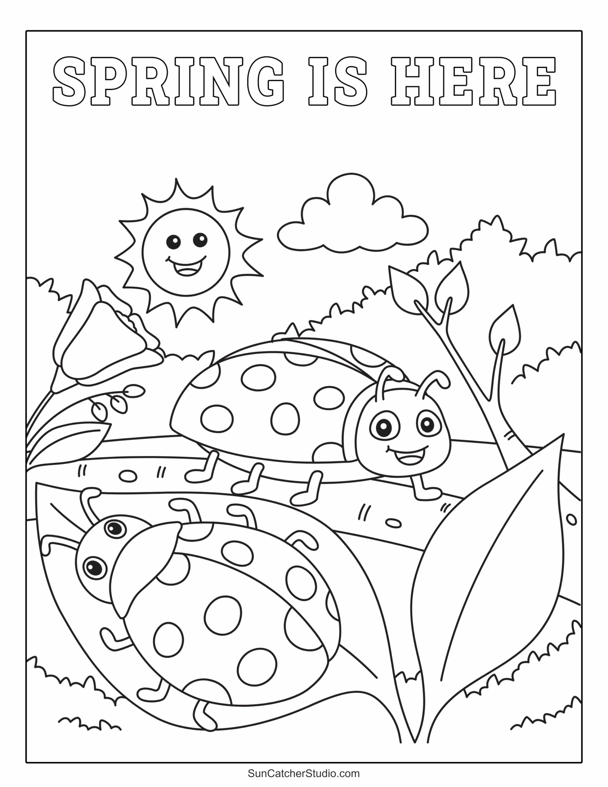 Spring Coloring Pages And Coloring Sheets Free Printables Monograms Design Tools Patterns DIY Projects