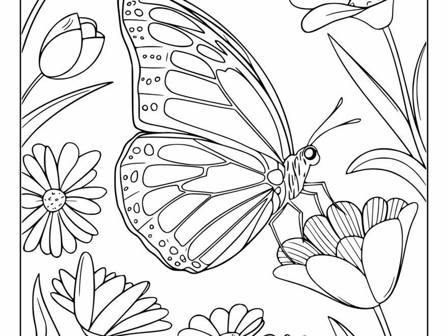 Spring Coloring Pages Free Printable PDF