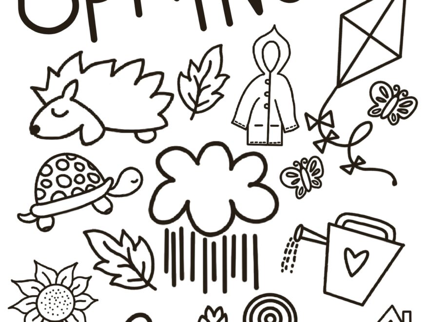 Spring Coloring Pages kids Coloring Activity kids Pages To Color Preschool Coloring Page coloring Sheets For Kids Etsy