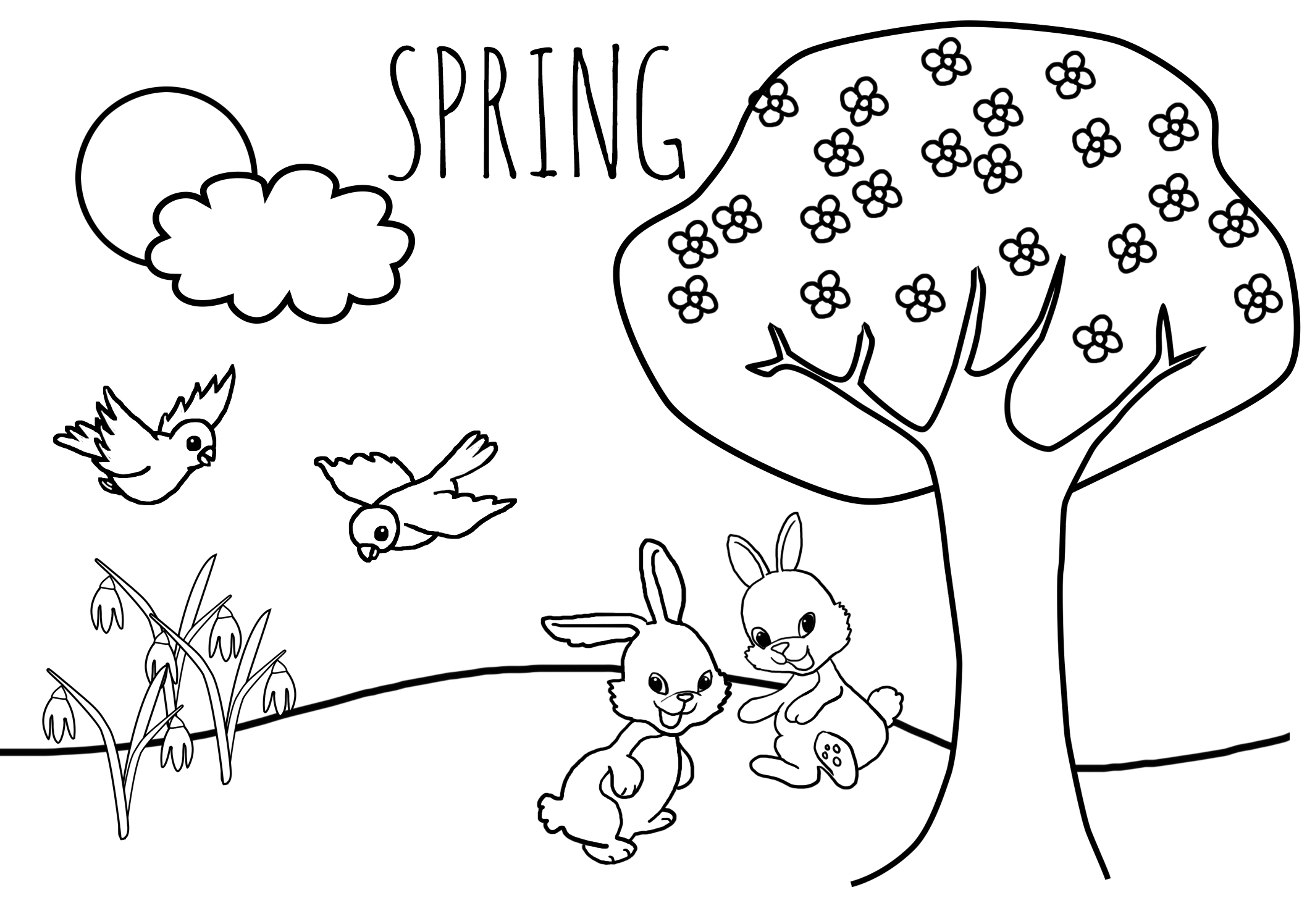 Spring Coloring Pages To Print