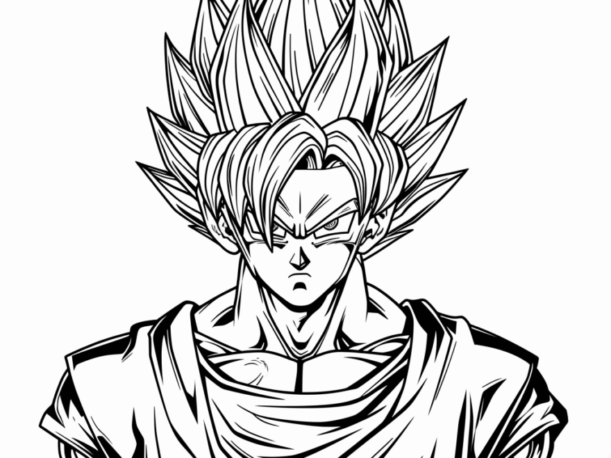 SSJ Goku Coloring Pages Free Printable