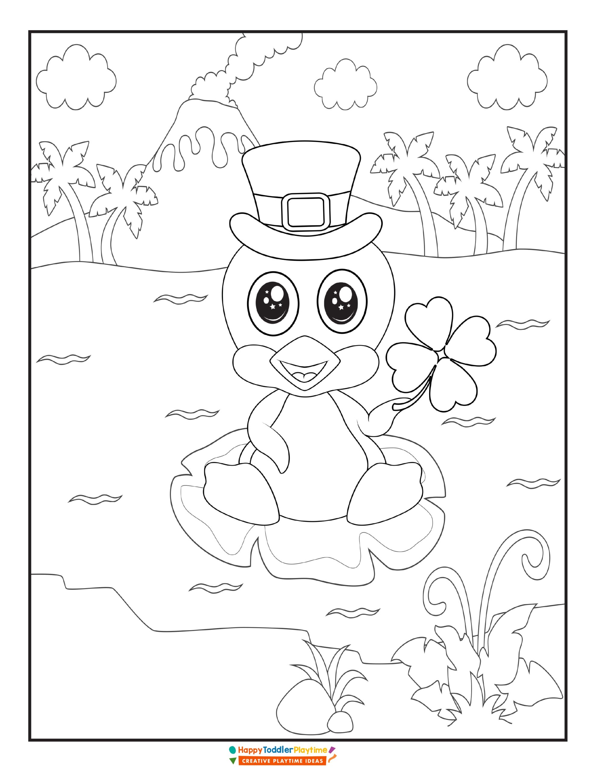 Shamrock Animal Coloring Pages
