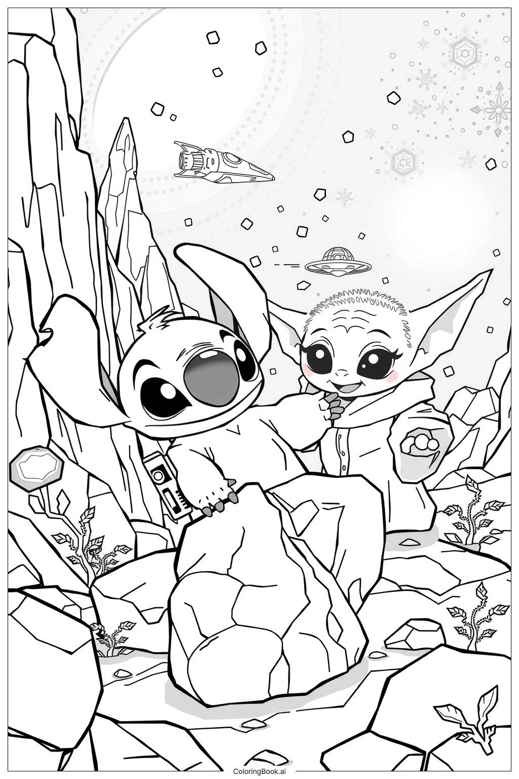 Coloring Pages For Kids Baby Yoda