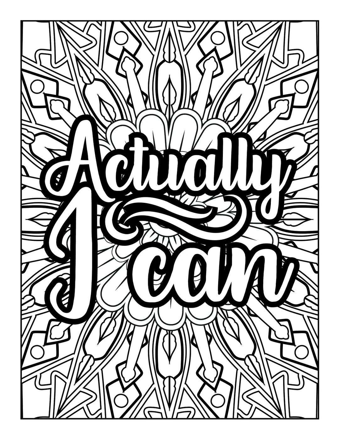 Adult Coloring Pages Inspirational Words
