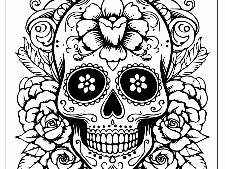 Sugar Skull Coloring SKOOLGO