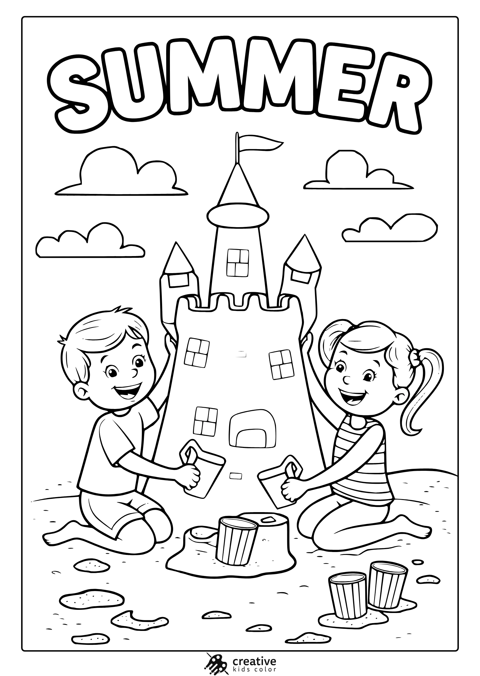 Beach Theme Coloring Pages For Kids Beach Theme Coloring Pages For Kids