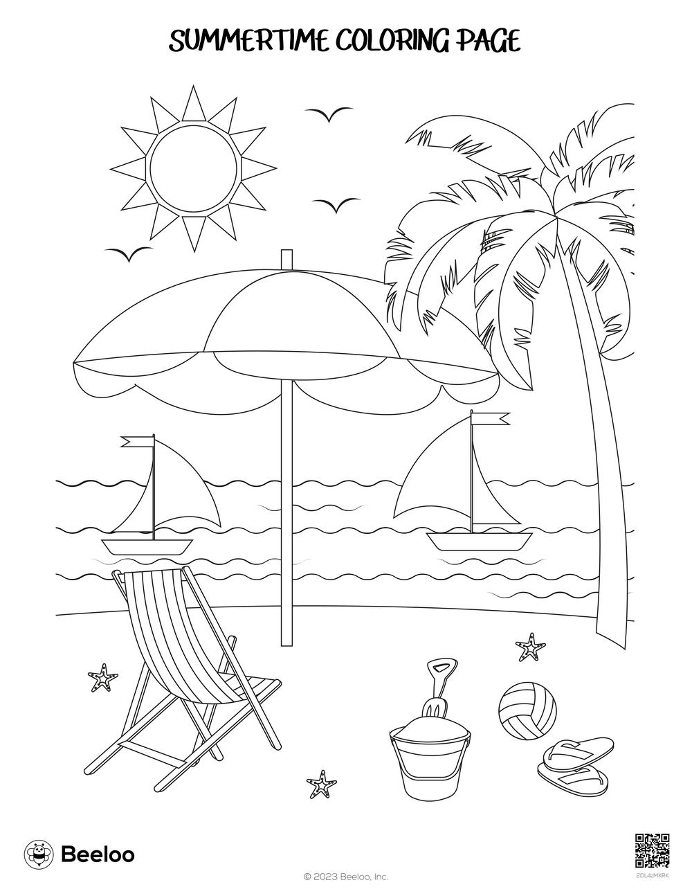 Summer themed Coloring Pages Beeloo Printable Crafts And Activities For Kids