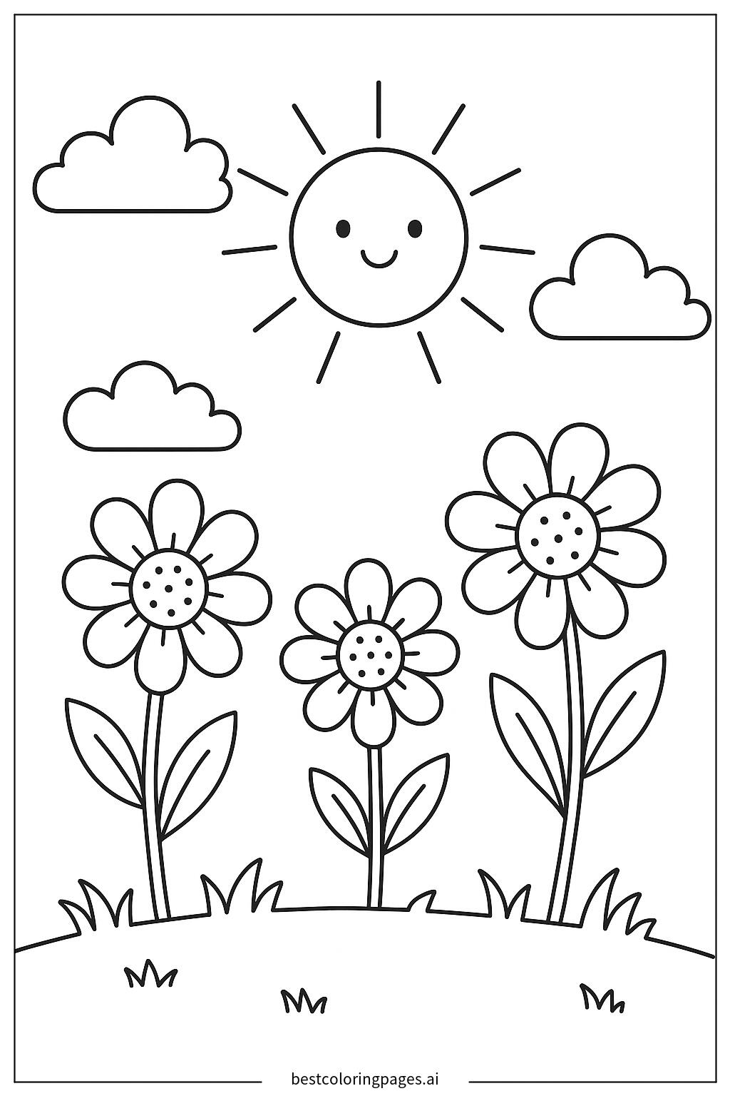 Sun Shining Over The Meadow Coloring Page Free Printable BestColoringPages AI Sun Shining Over The Meadow Coloring Page Free Printable BestColoringPages AI