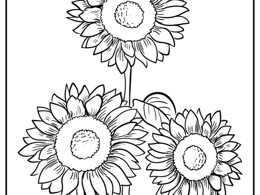 Sunflower Coloring Pages 100 Free Printables