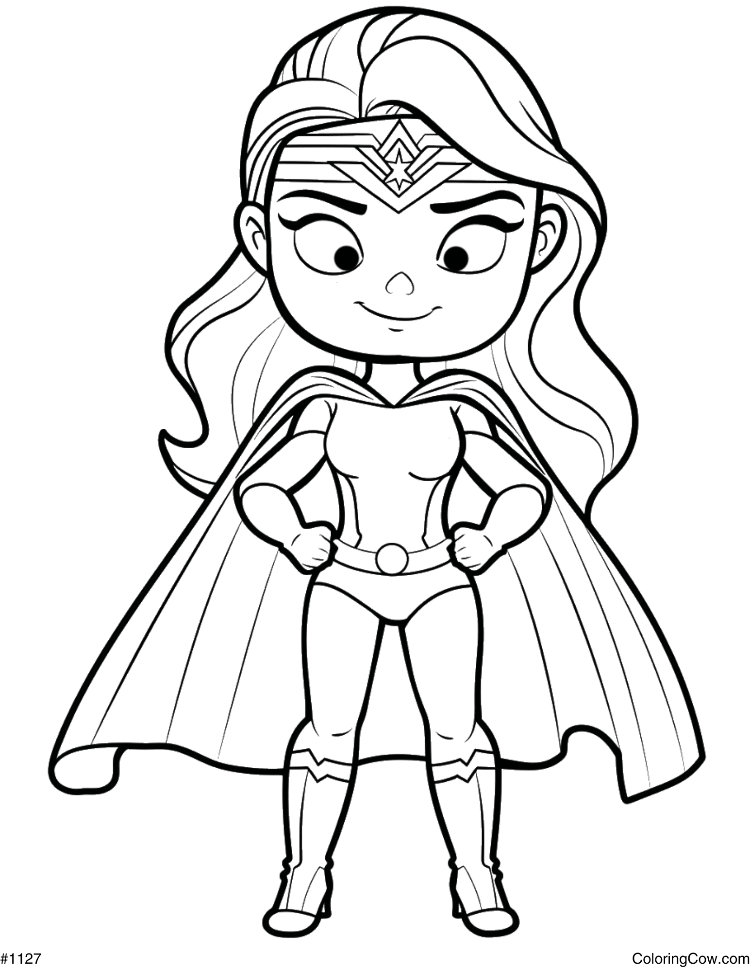Superhero Girl Coloring Page