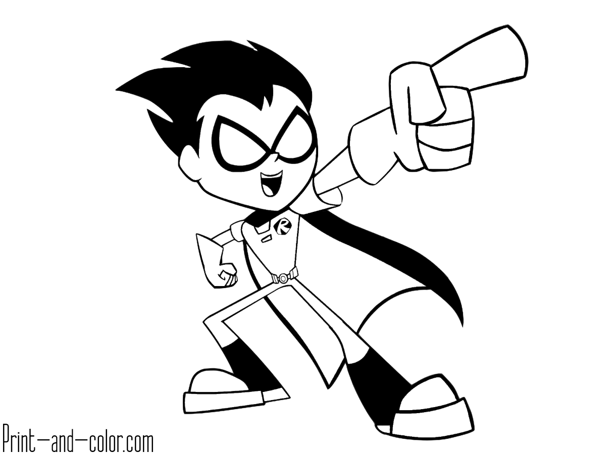 Teen Titans GO Coloring Pages Print And Color
