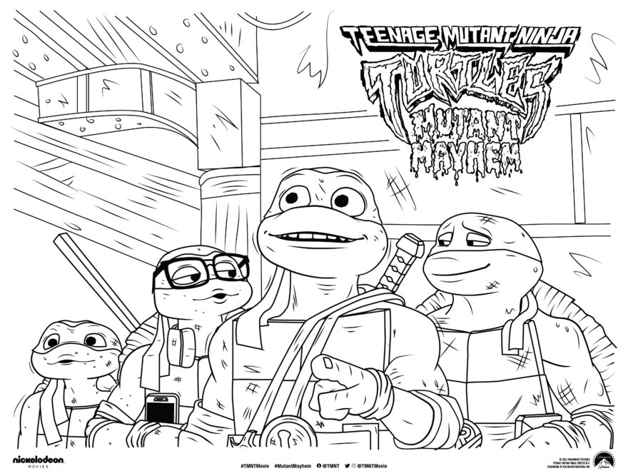 Teenage Mutant Ninja Turtles Mutant Mayhem Activity Sheets Fandango