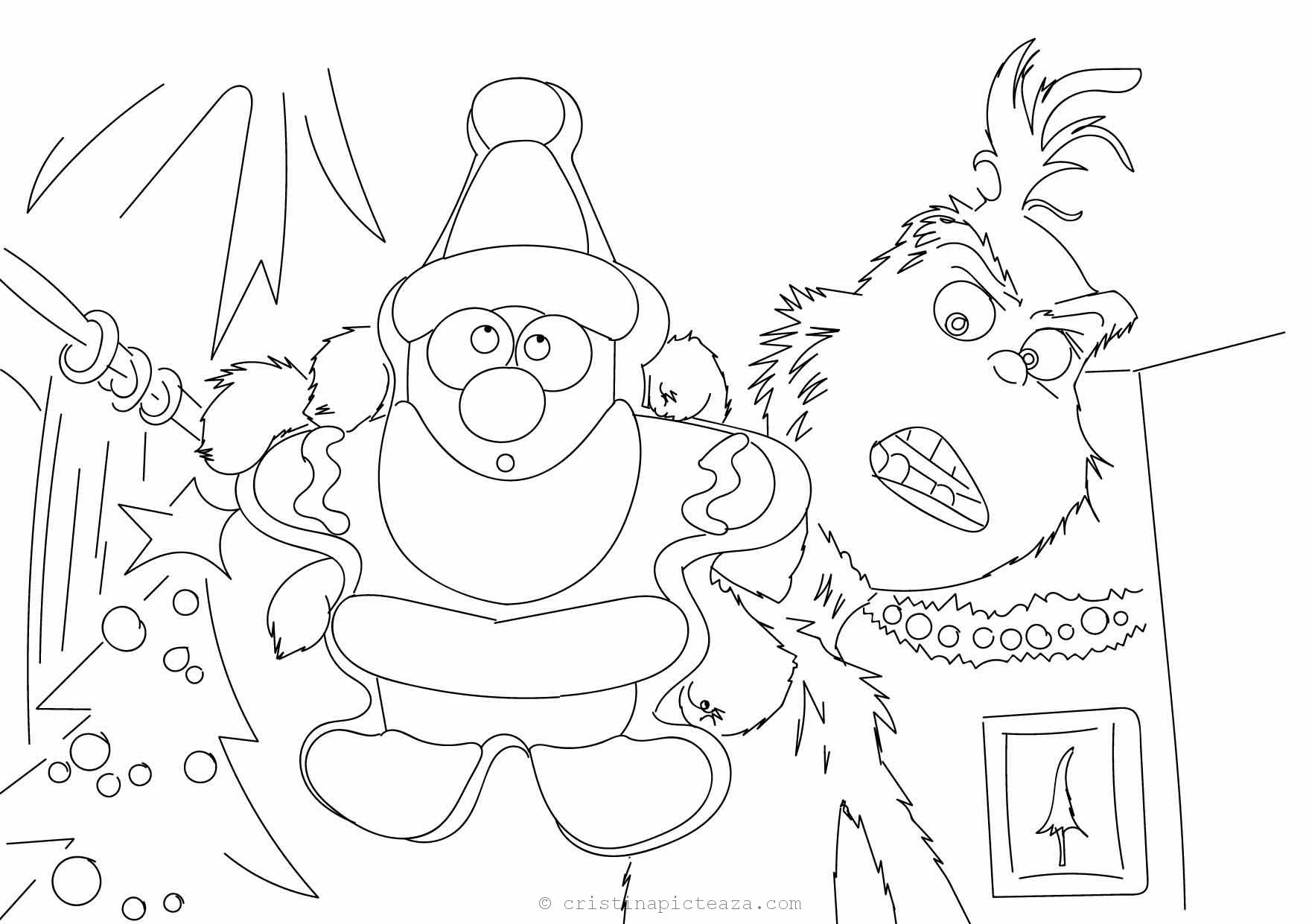 The Grinch Coloring Pages Drawings Sheets With Grinch