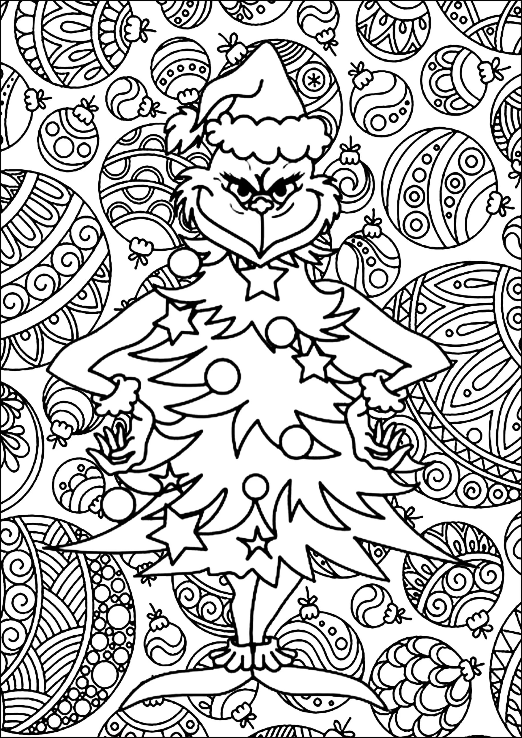 Grinch Valentine's Coloring Pages