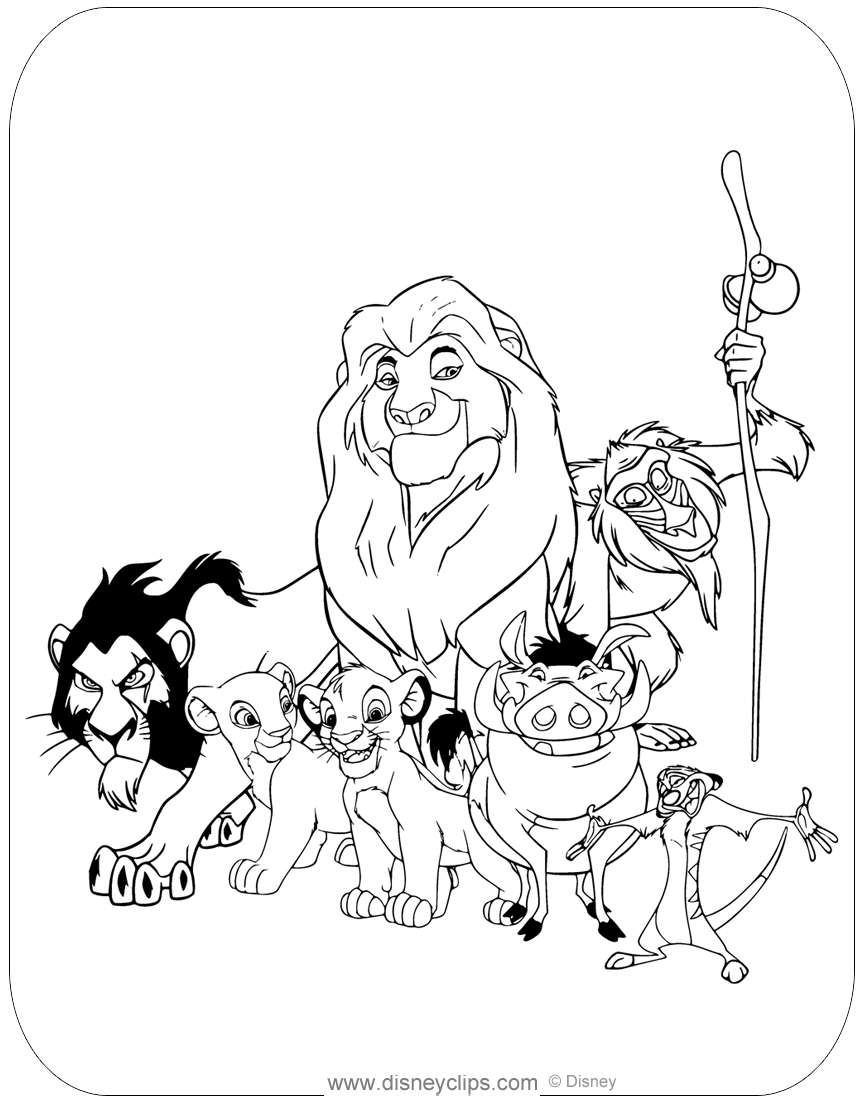Lion King Coloring Pages Simple