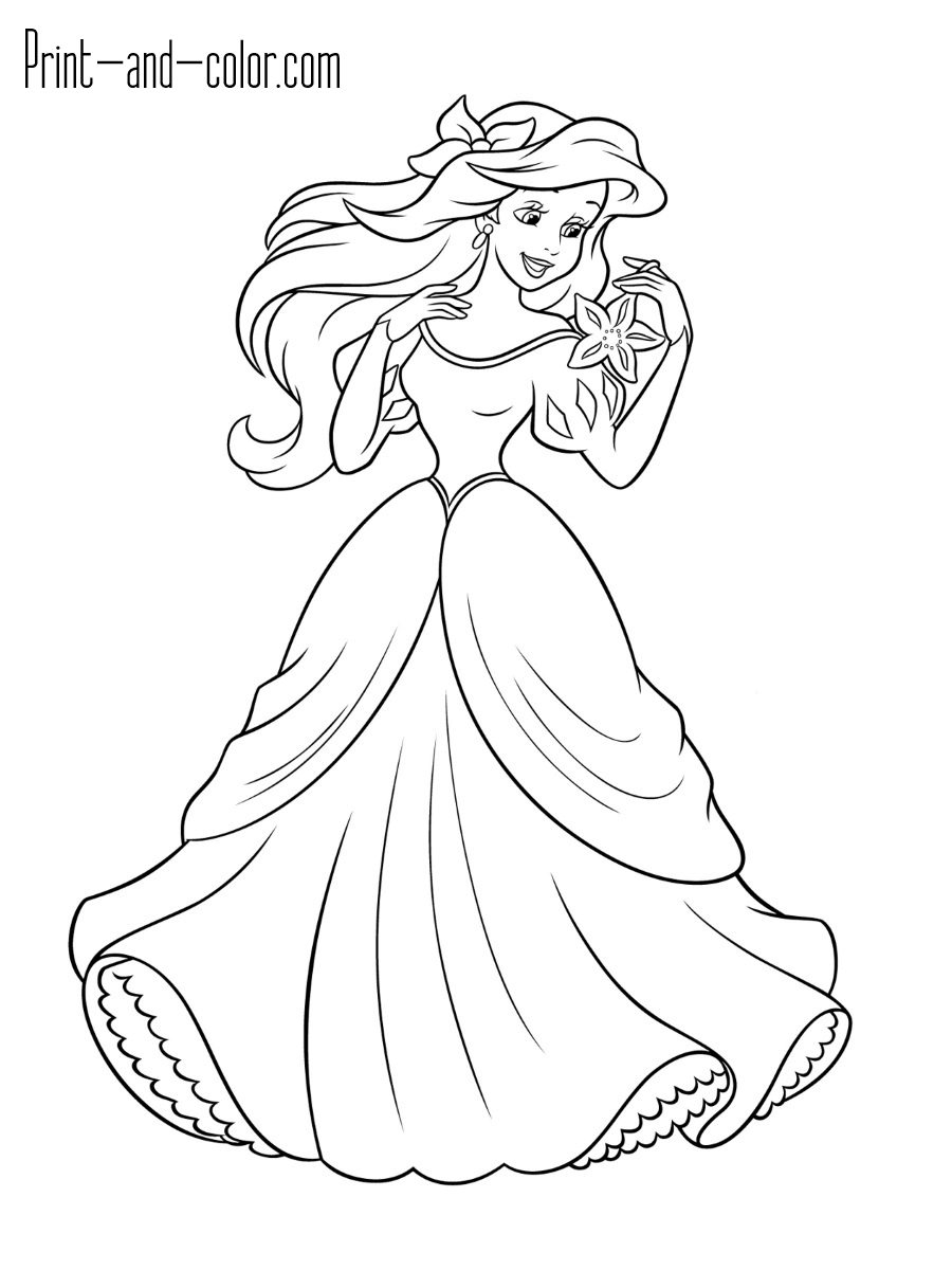 The Little Mermaid Coloring Pages Print And Color