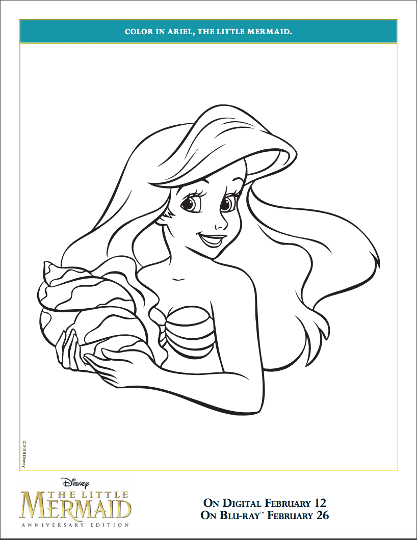 The Little Mermaid Free Activity Sheets And Coloring Pages