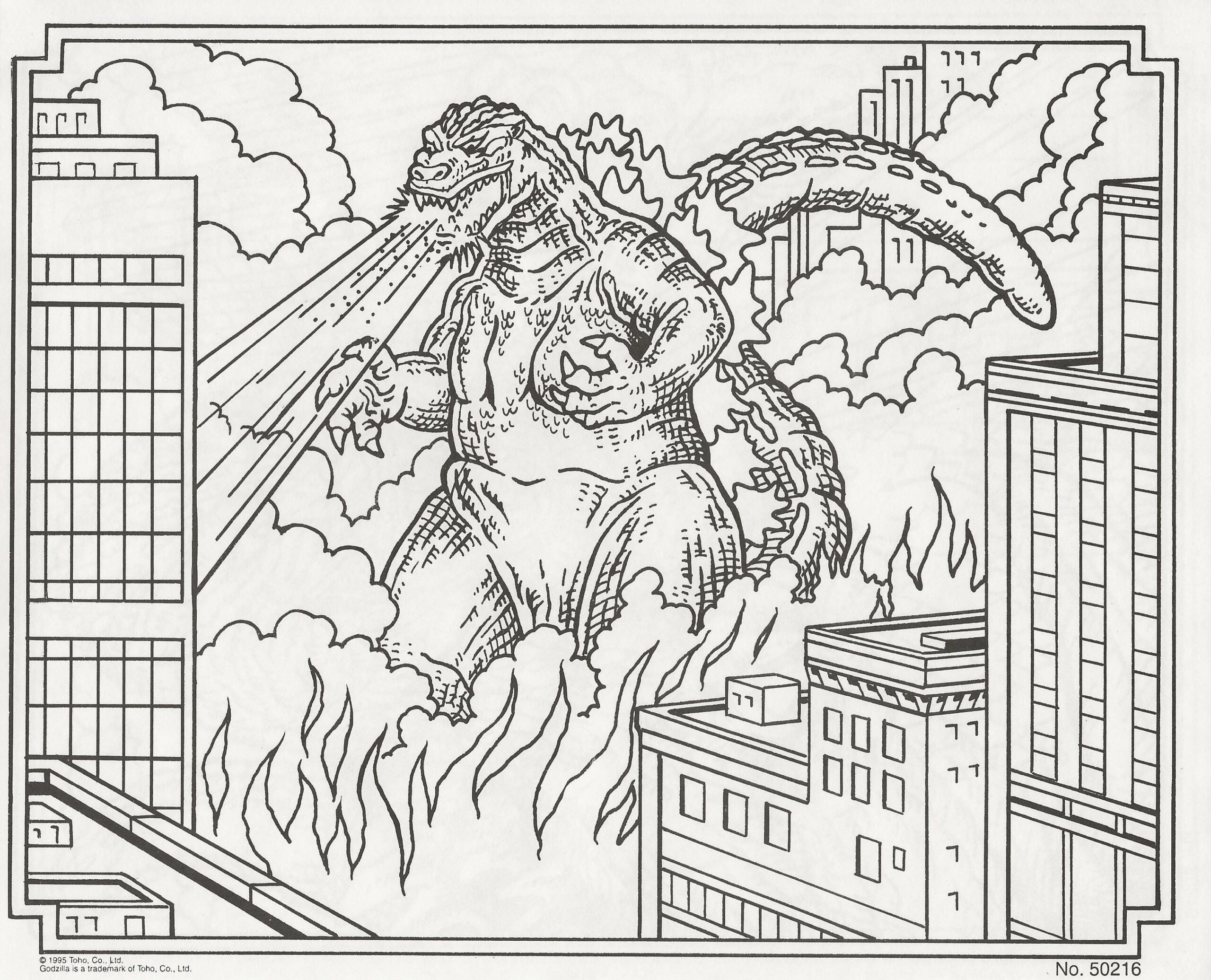 Fire Godzilla Coloring Pages