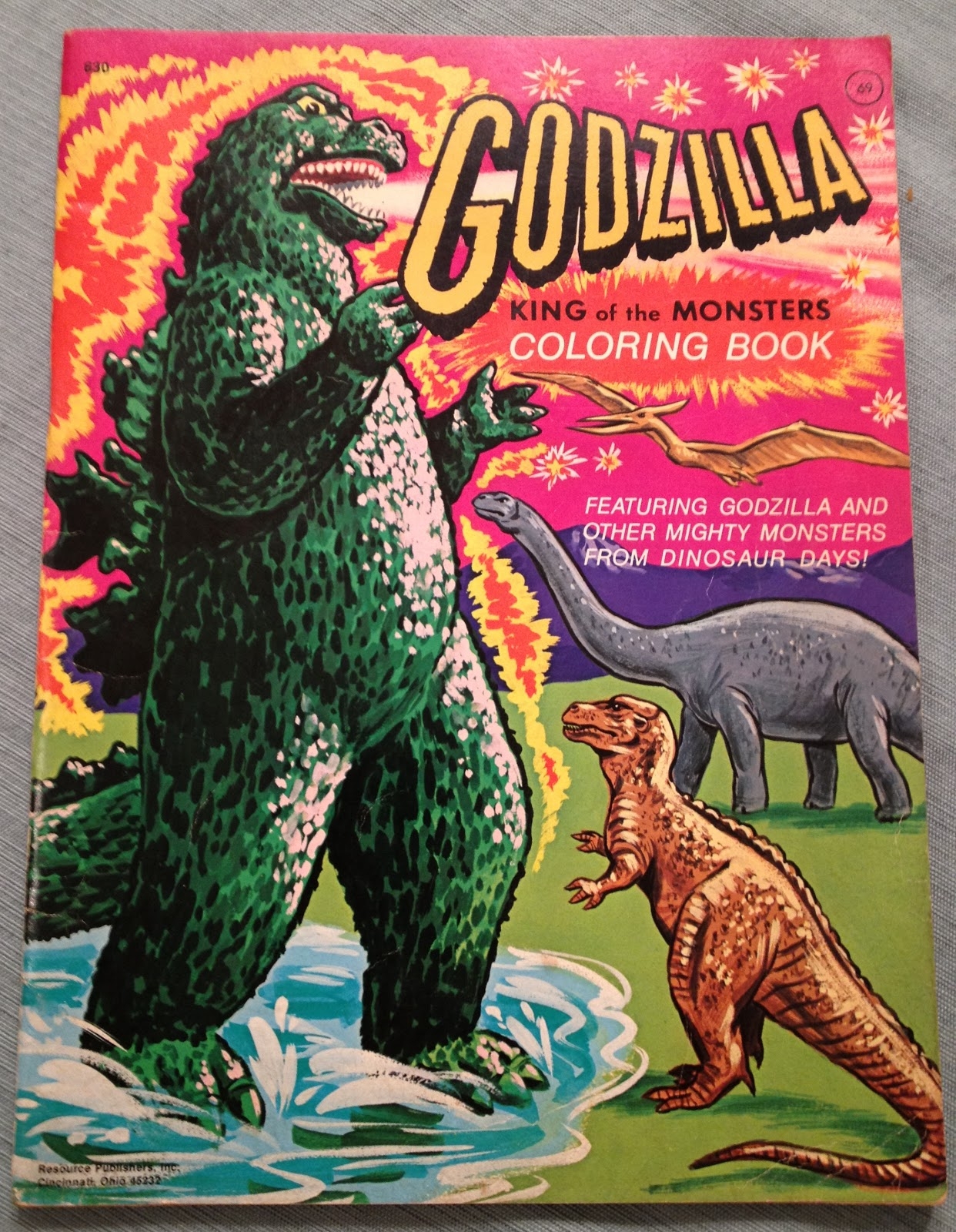 The Sphinx Godzilla Movie Poster Collection part Four KOTM Coloring Book 1977 