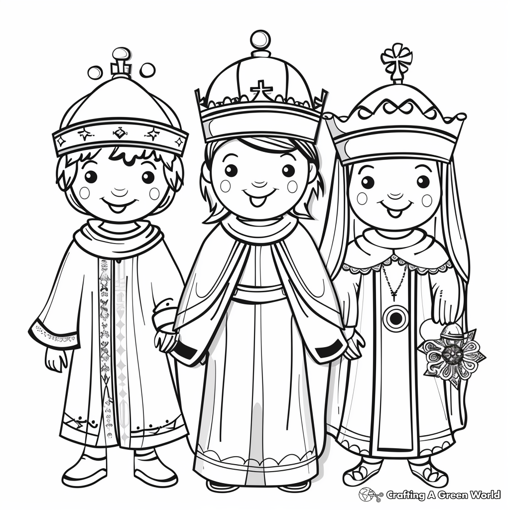 Three Kings Day Coloring Pages Free Printable 