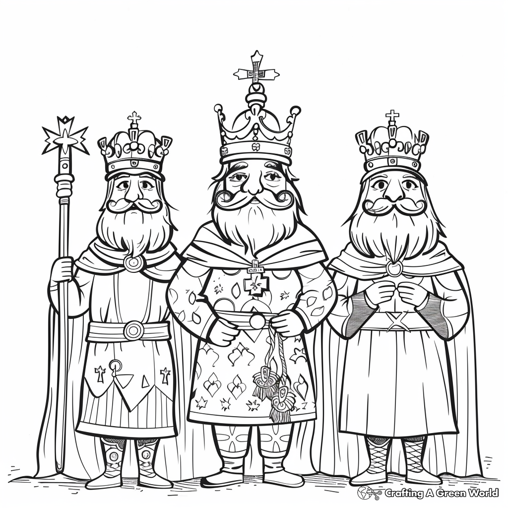Three Kings Day Coloring Pages Free Printable 