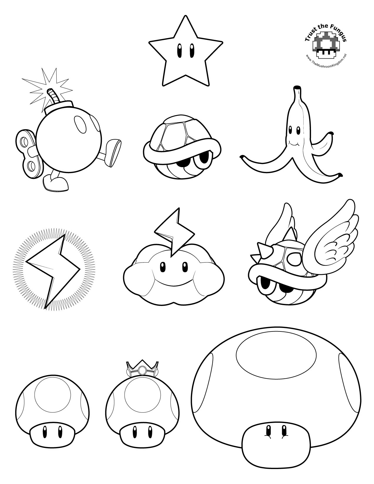 TMK Presents Mario Kart Wii Coloring Pages 
