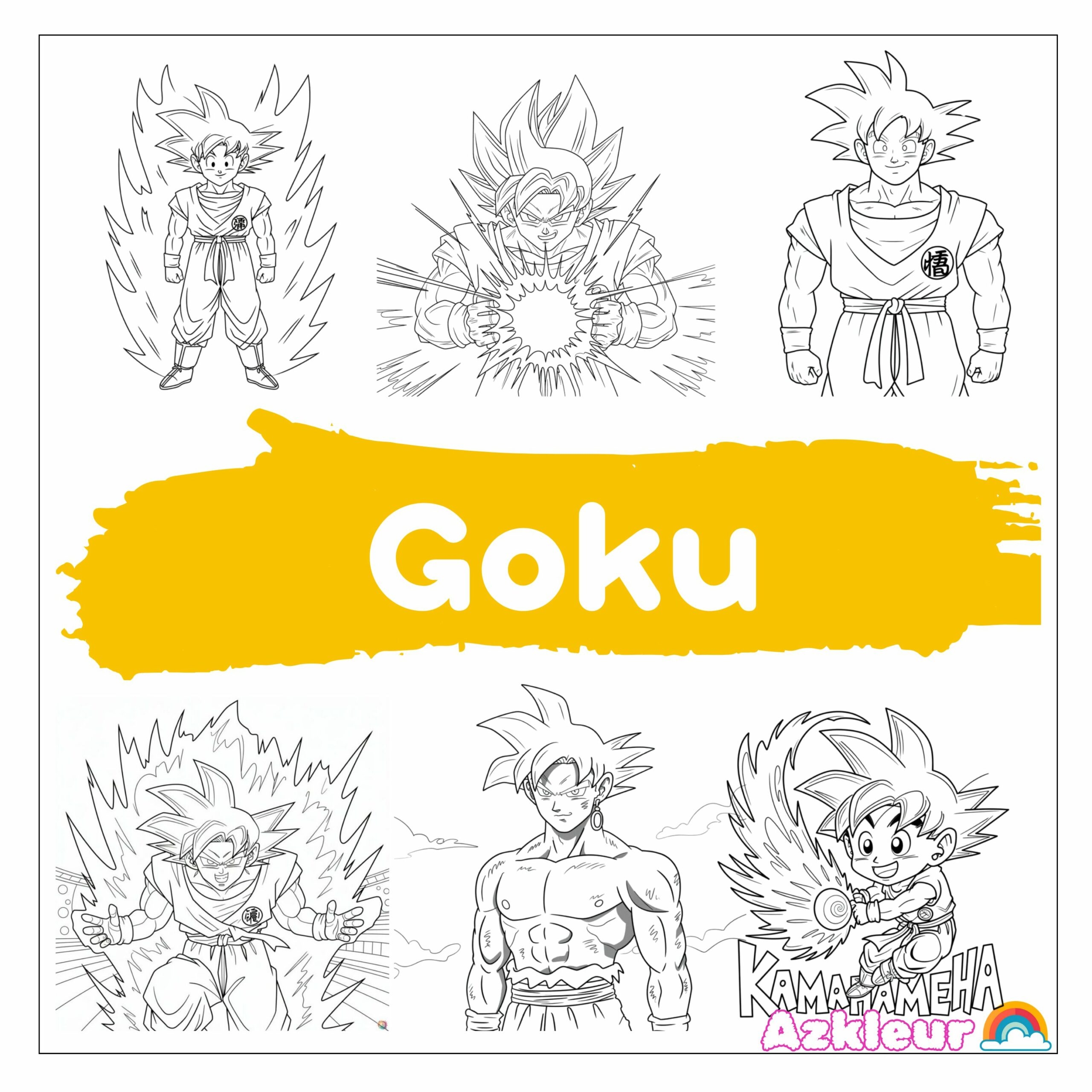TOP 20 Free Goku Coloring Pages TOP 20 Free Goku Coloring Pages