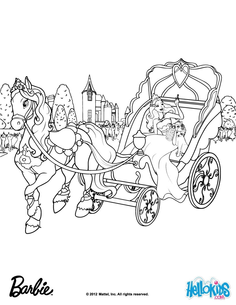 Tori s Horse drawn Carriage Coloring Pages Hellokids