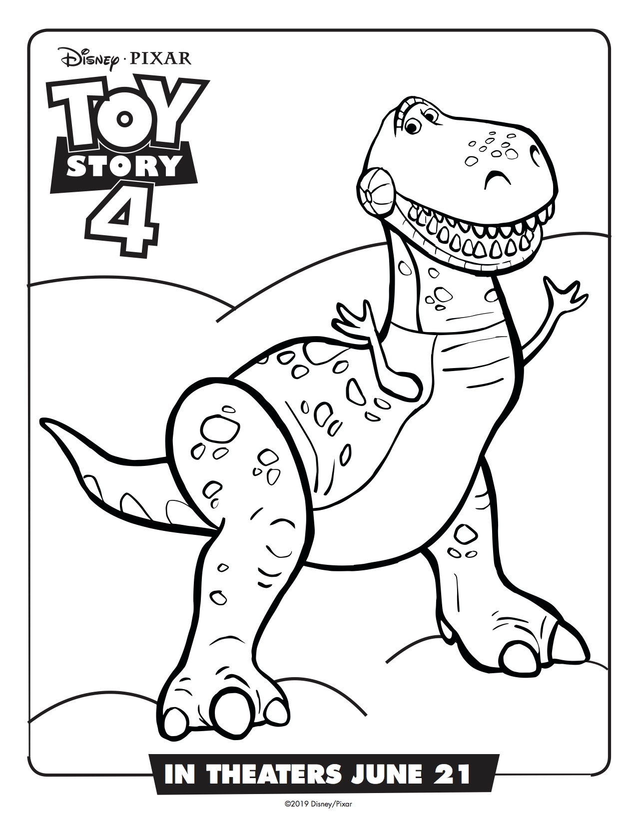 Toy Story 4 Rex Printable Coloring Page Simply Sweet Days Toy Story 4 Rex Printable Coloring Page Simply Sweet Days