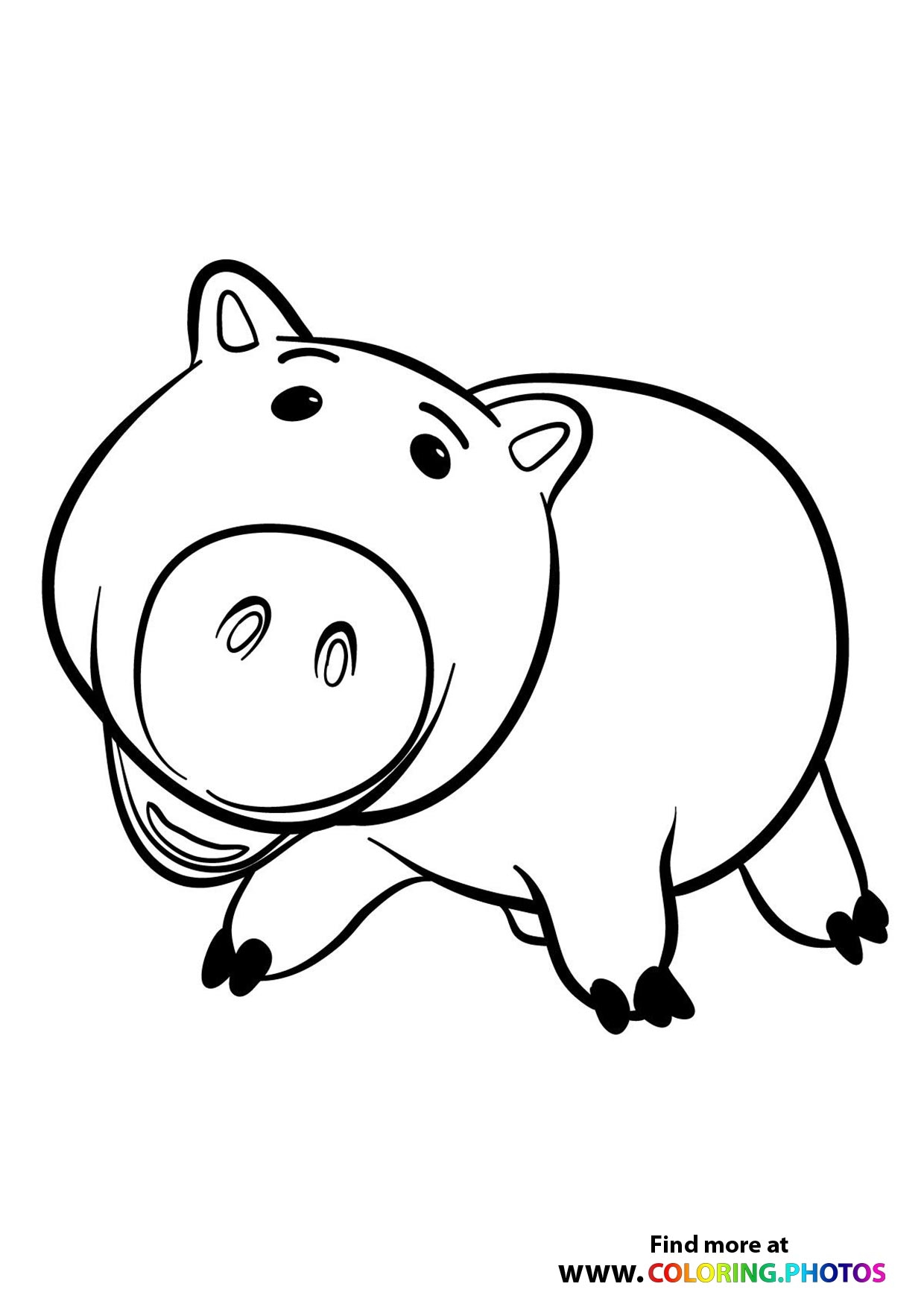 Toy Story Hamm Coloring Pages For Kids