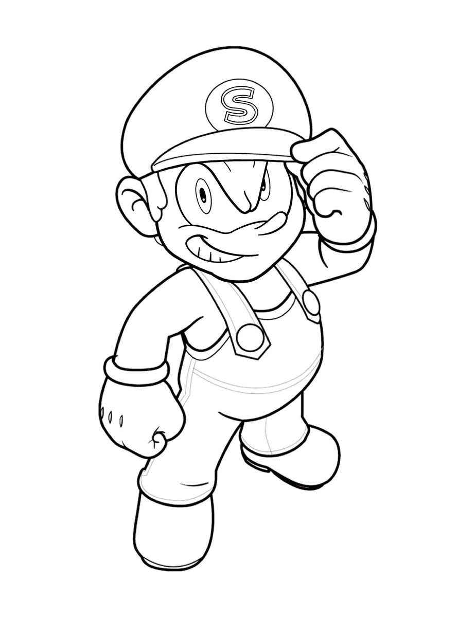 Mario Sunshine Coloring Pages Mario Sunshine Coloring Pages