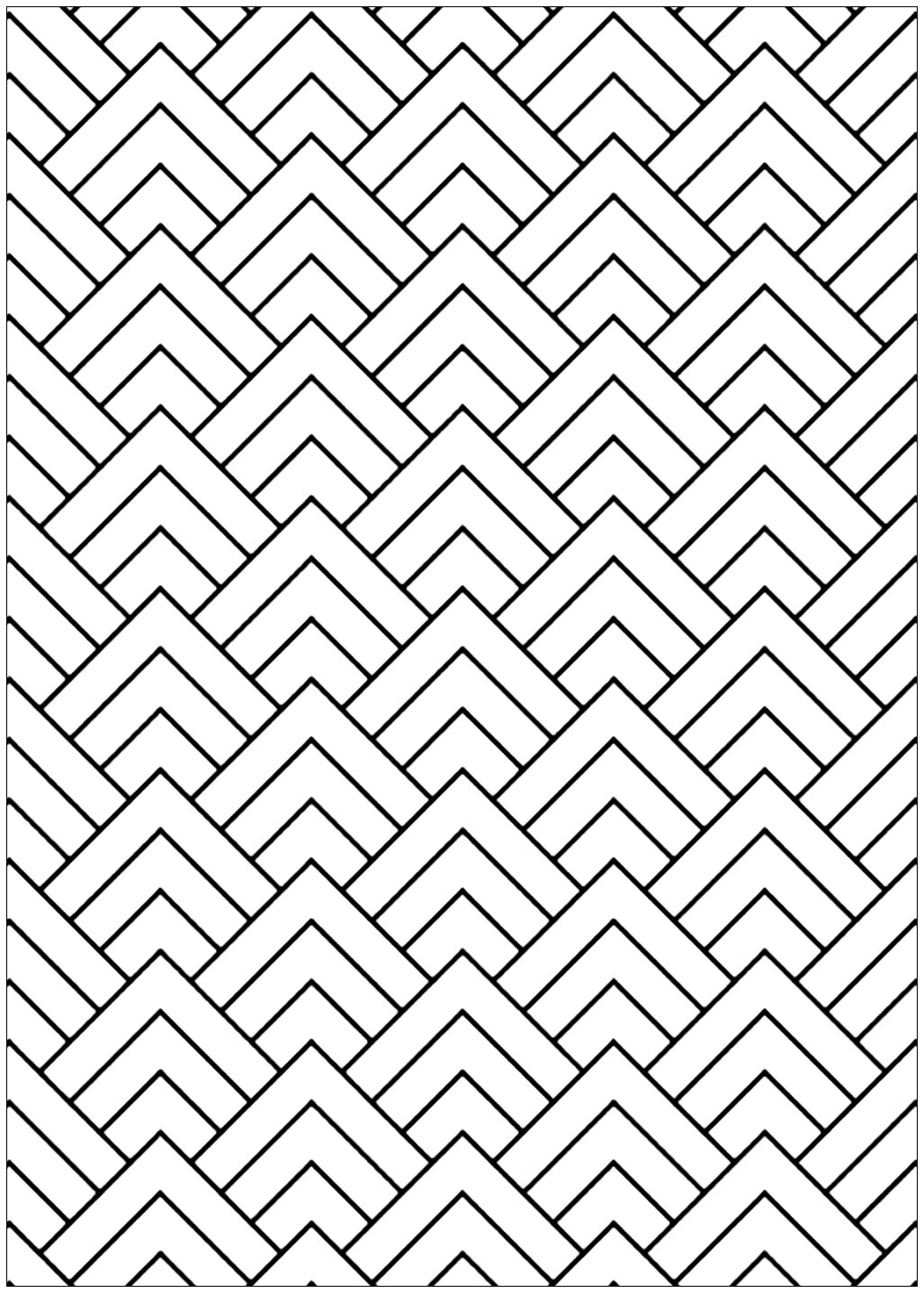 Triangular Shapes Optical Illusions Op Art Coloring Pages