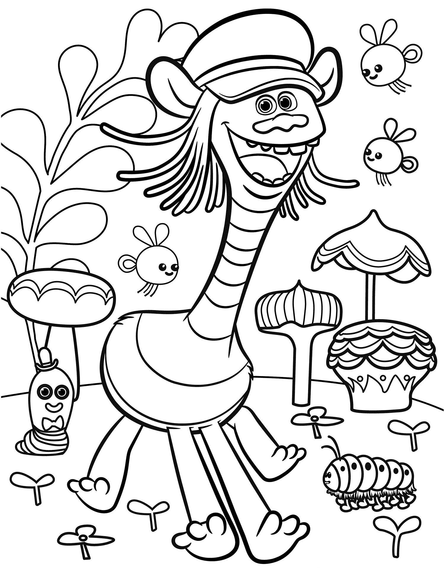 Trolls Coloring Pages Print